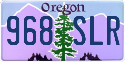 OR license plate 968SLR
