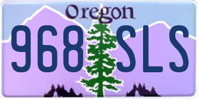 OR license plate 968SLS