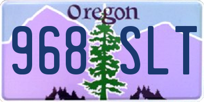 OR license plate 968SLT