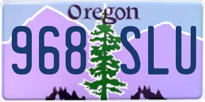 OR license plate 968SLU
