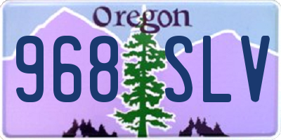 OR license plate 968SLV