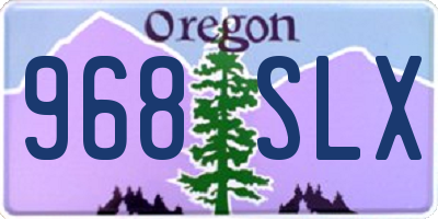 OR license plate 968SLX