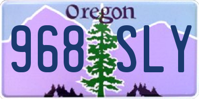 OR license plate 968SLY