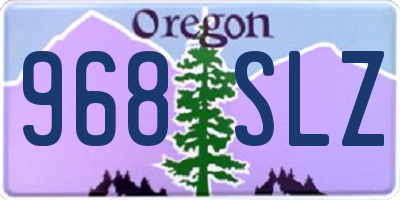 OR license plate 968SLZ
