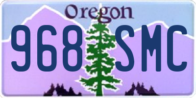 OR license plate 968SMC
