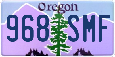 OR license plate 968SMF