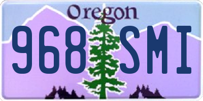 OR license plate 968SMI