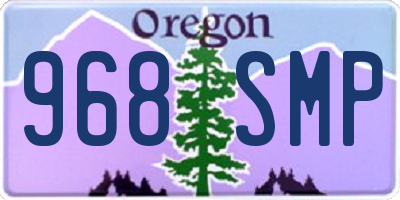 OR license plate 968SMP