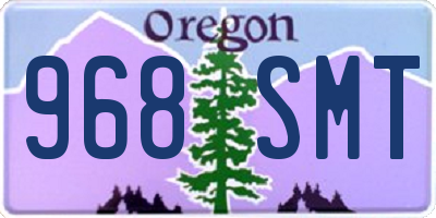 OR license plate 968SMT