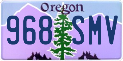 OR license plate 968SMV