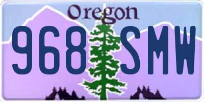 OR license plate 968SMW