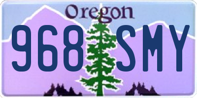OR license plate 968SMY