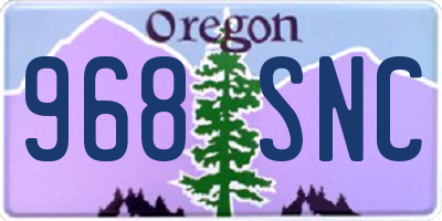 OR license plate 968SNC