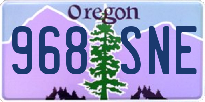 OR license plate 968SNE