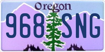 OR license plate 968SNG