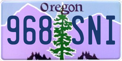 OR license plate 968SNI