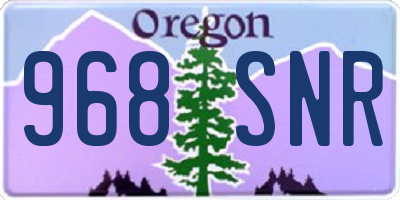 OR license plate 968SNR