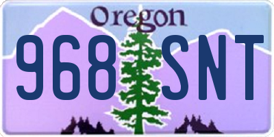 OR license plate 968SNT