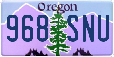 OR license plate 968SNU