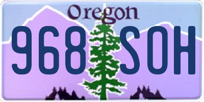 OR license plate 968SOH