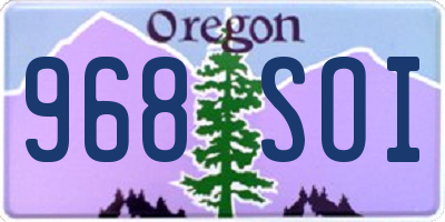 OR license plate 968SOI