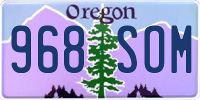 OR license plate 968SOM