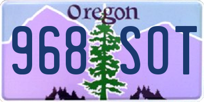 OR license plate 968SOT