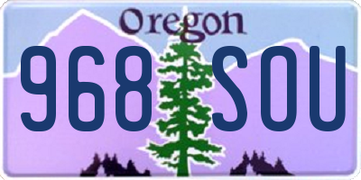 OR license plate 968SOU