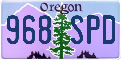 OR license plate 968SPD
