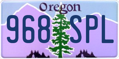 OR license plate 968SPL