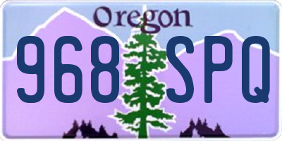 OR license plate 968SPQ