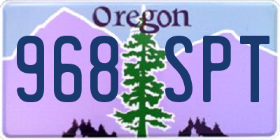 OR license plate 968SPT