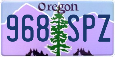 OR license plate 968SPZ