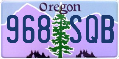 OR license plate 968SQB