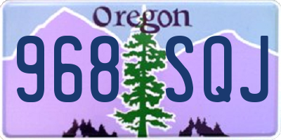 OR license plate 968SQJ