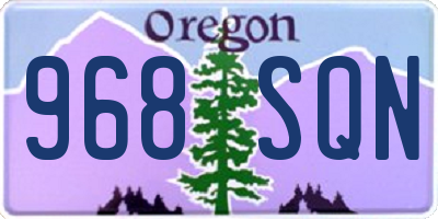 OR license plate 968SQN