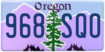 OR license plate 968SQO
