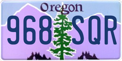 OR license plate 968SQR