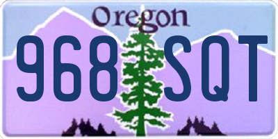 OR license plate 968SQT