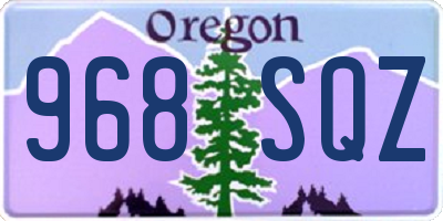 OR license plate 968SQZ