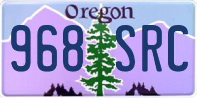 OR license plate 968SRC