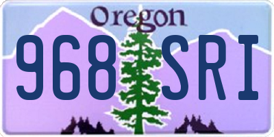 OR license plate 968SRI