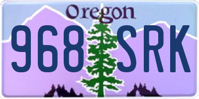 OR license plate 968SRK