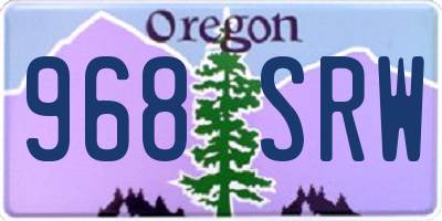 OR license plate 968SRW