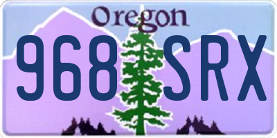 OR license plate 968SRX