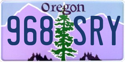 OR license plate 968SRY