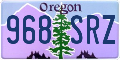 OR license plate 968SRZ