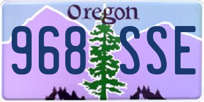 OR license plate 968SSE