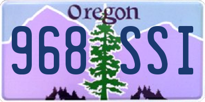 OR license plate 968SSI