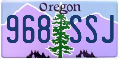 OR license plate 968SSJ